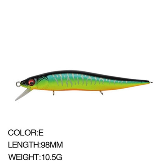 98mm 10.5g Crankbaits Tackle Useful Long Casting Lure Fish Hooks Floating Minnow Baits Minnow Lures COLOR E