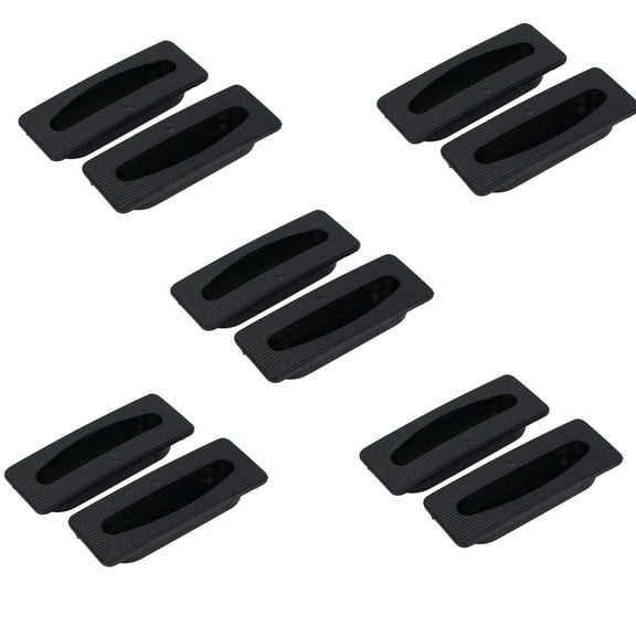 98mmx37mmx16mm ABS Rectangle Shape Recessed Flush Pull Handles 10Pcs