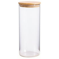98oz Airtight Food Storage Containers with Bamboo Lid - Large Jar Canisters for Coffee Beans, Flour, Sugar, Candy, Nuts, Pantry Organization and Kitchen Storage Solutions