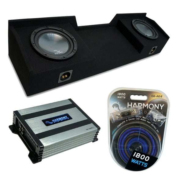 99-06 Chevy Silverado Ext Cab Truck Harmony R104 Dual 10" Sub Box & HA-A400.1