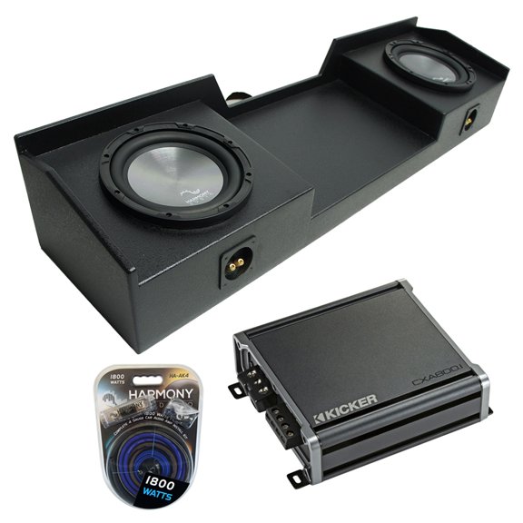 99-06 Chevy Silverado Ext Truck Harmony A122 Dual 12" Rhino Sub Box & CXA800.1