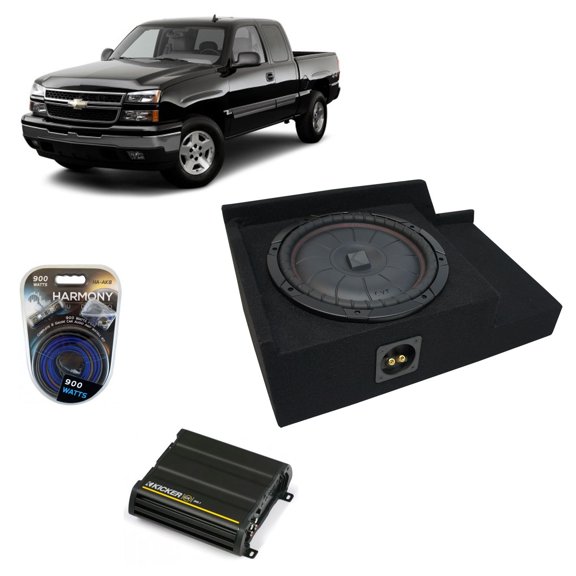 99-06 Chevy Silverado Ext Truck Kicker CompVT CVT10 Single 10 Sub Box CX300.1 - Factory Certified