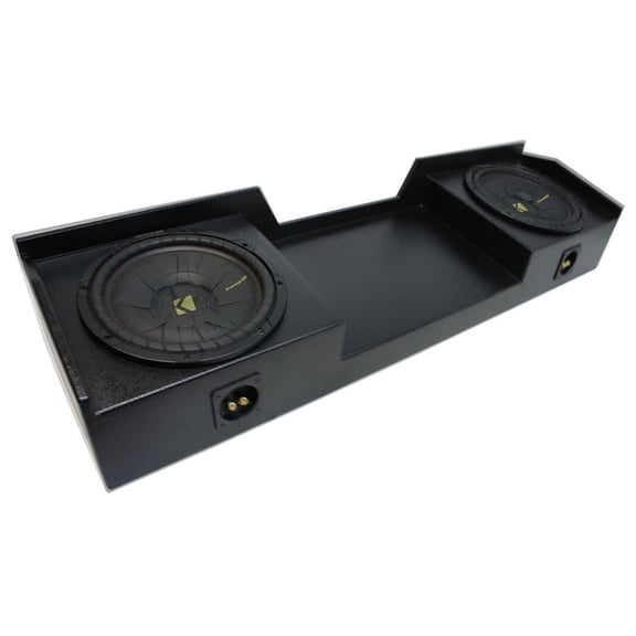99-06 Chevy Silverado Ext Truck Kicker CompVT CVT12 Dual 12" Rhino Sub Box 2 Ohm