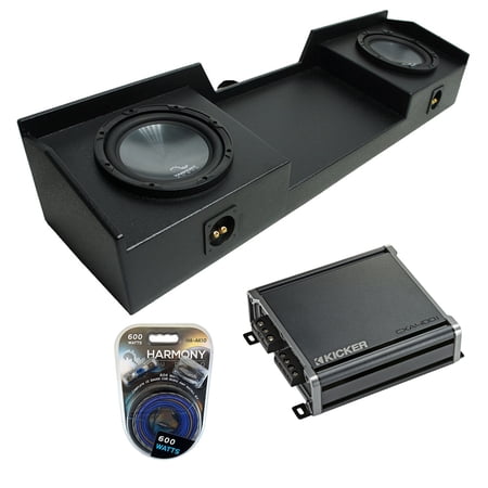99-06 GMC Sierra Ext Cab Truck Harmony R104 Dual 10" Rhino Sub Box & CXA400.1