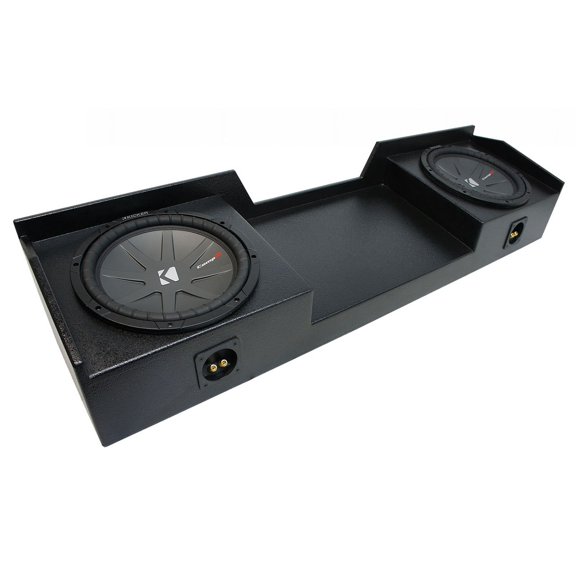 99-06 GMC Sierra Ext Truck Kicker CompR CWR12 Dual 12" Rhino Coated Sub Box