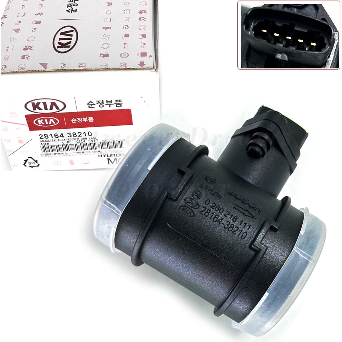 サンラメラ 质量气流传感器适用于 99-06 Santa Fe Sonata Optima 2816438210