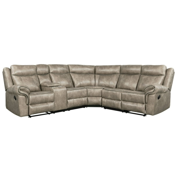 Symmetrical reclining sectional hotsell