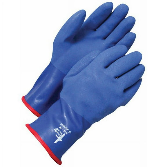 99-9-821-9 Coated PVC Triple Coated Gauntlet BOA Lined Blue, Size 9