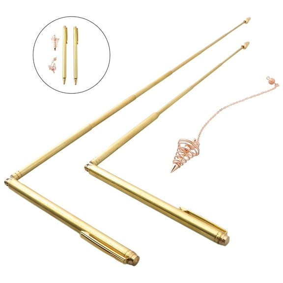 99.9% Copper Detector Rod Metal Rod+Pendulum Pendant For Treasure Hunting Tools Hand Tools Power Tools Accessories