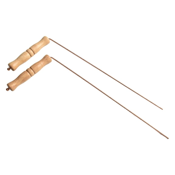99 9 Copper Dowsing Rods with Birch Wood Grip for Spiritual Exploration