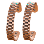 99.9% Pure Copper Bracelet for Men,Set of 2, Adjustable Bracelets Jewelry Gift