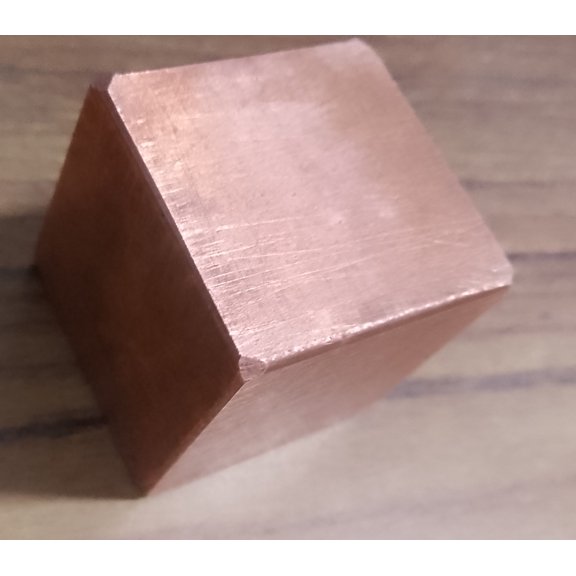 99.9% Pure Copper Cube 1 x 1 x 1 Inch Handmade Solid Copper Cube for Home Dcor, Desk Display, Gift, Collection & Sculpture