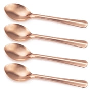 99.9% Pure Copper Spoon Blank Design, Set of 4, Copper Dinner Spoon, Soup Spoon, Copper Tableware Length 5.9 inches, width 1.37inches