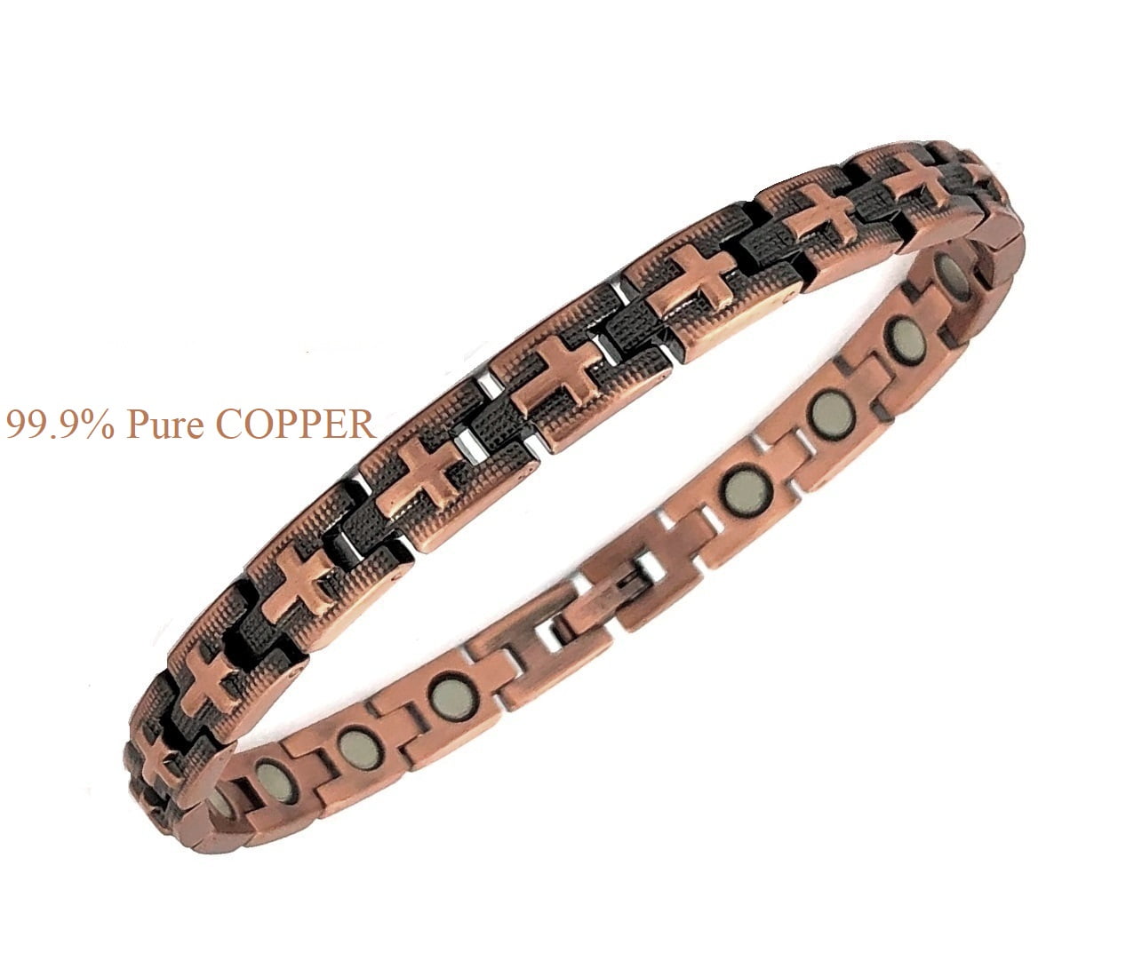 Buy MagnetRX Pure Copper Magnetic Therapy Bracelet | Arthritis Pain Relief  & Carpal Tunnel Relief Ultra Strength Copper Magnetic Bracelets for Men  (Leo Style) Online at Low Prices in India - Amazon.in