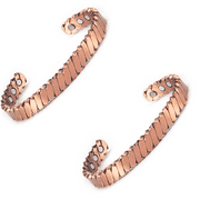 MAGNETIA 99.99% Pure Copper Bracelets with 3500 Gauss Magnets, Adjustable Cuff Jewelry