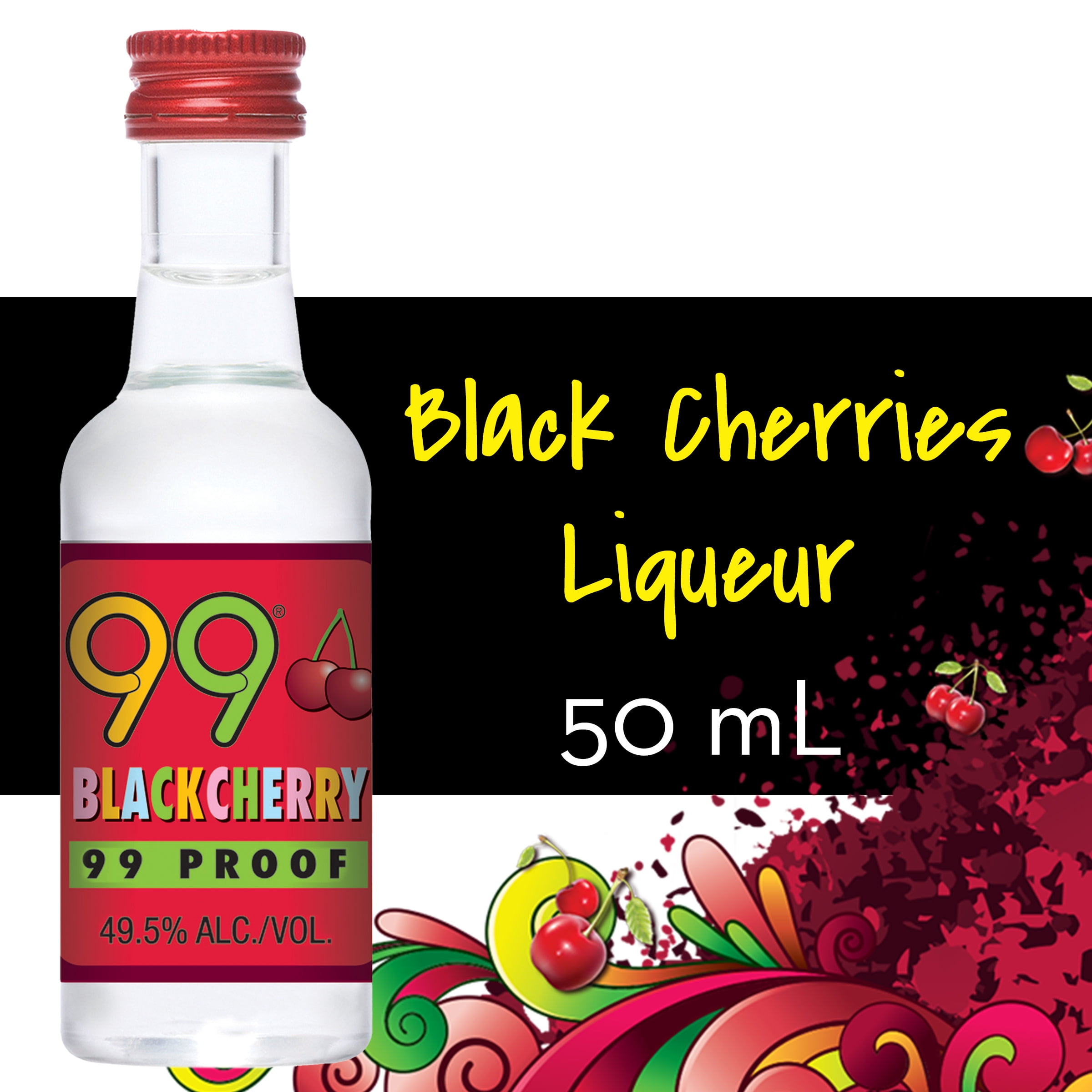 99 Brand Black Cherry Liqueur, 50ml Liquor, 49.5% Alcohol