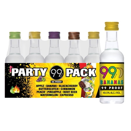 99 Brand Liqueur Party Pack, 50ml Bottles, 10 Count, 49.5% Alcohol