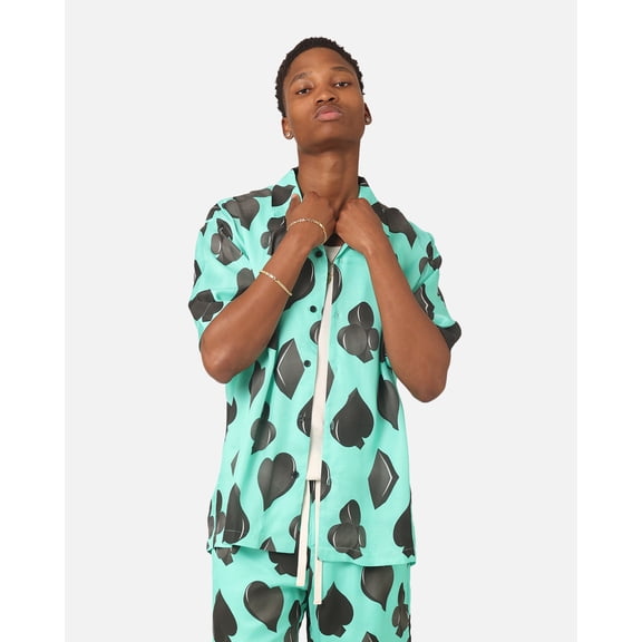 99 Cabana Four Suits Ss Button Up