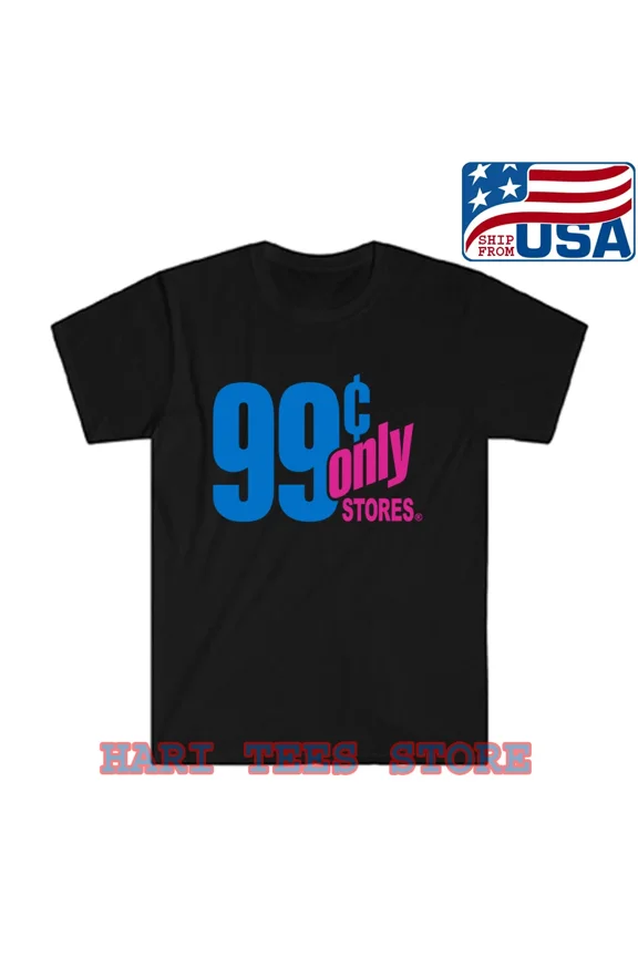 99 Cents Only Stores Men's Black T-shirt Size S to 5XL