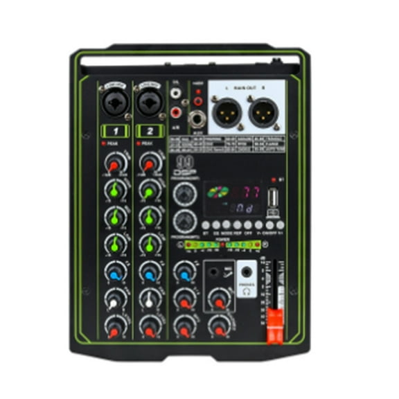 99 DSP Effect Mixer 4-channel Portable 48V Phantom Power Monitor DJ Mixing Console for Professional Studio