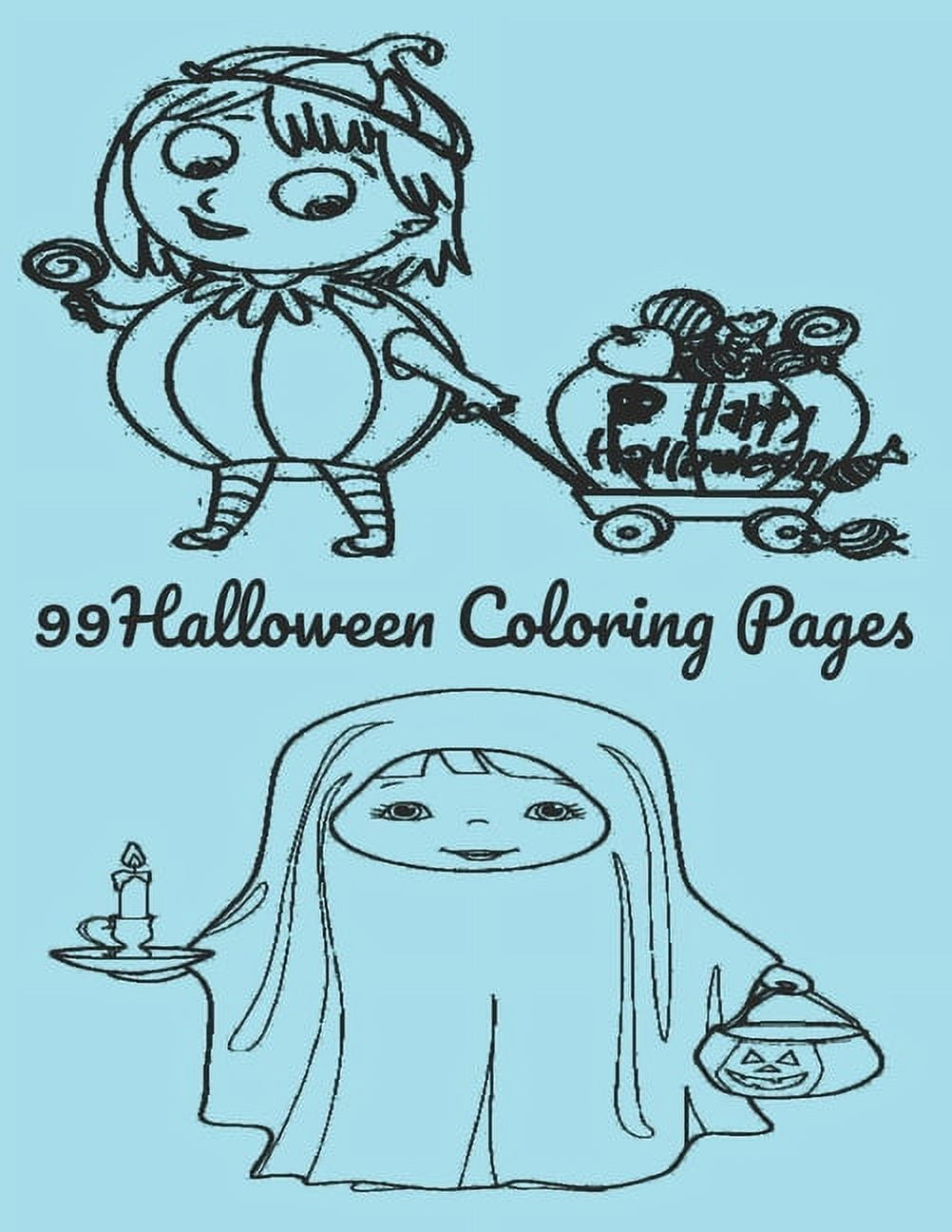 99 Halloween Coloring Pages: 99 original Halloween Coloring Pages, (Paperback)