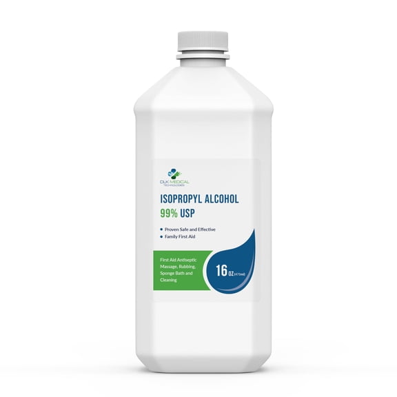 99% Isopropyl Alcohol - 16oz Pack of 12