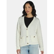 99 JANE STREET Women's Button Front V-Neck Cardigan, Midweight, Sizes XS-XL