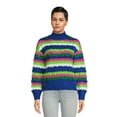 thumbnail image 1 of 99 Jane Street Women's Mock Neck Pullover Sweater with Long Sleeves, Midweight, Sizes XS-XXXL, 1 of 5