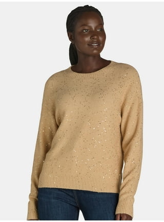 THML popular Fargo Cream Sequin Womens Sweater