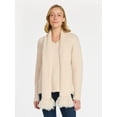 thumbnail image 1 of 99 Jane Street Women's and Women's Plus Boucle Sweater and Scarf Set, Midweight, 2-Piece, Sizes XS-4X, 1 of 5