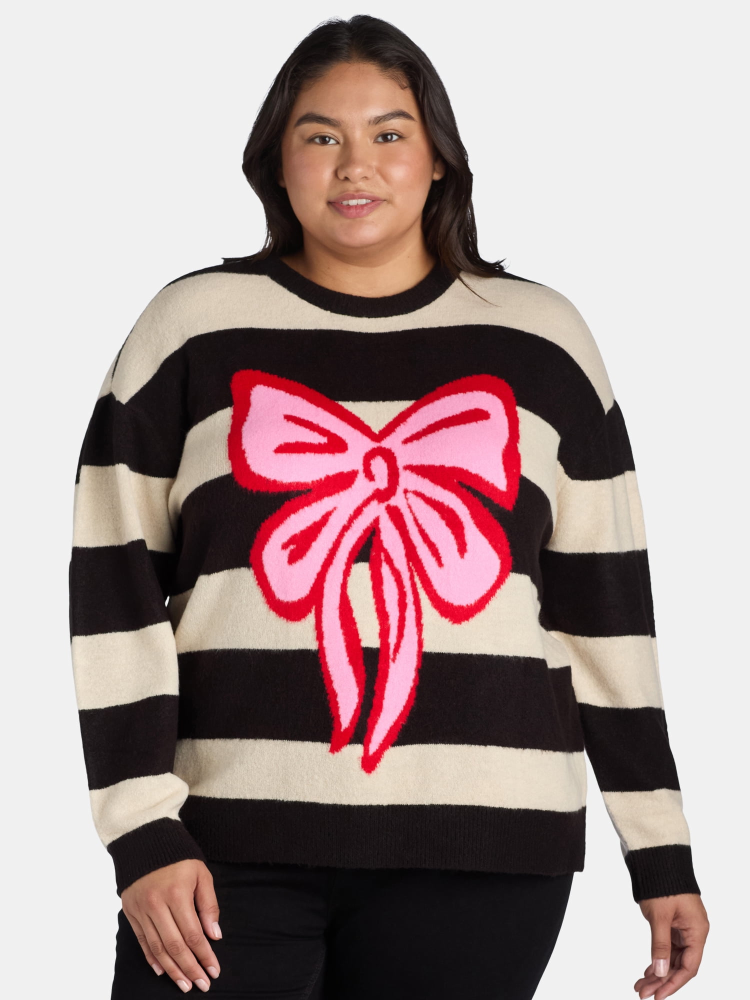 Pull Worthington à Rayures Taille PM Petite Femme - Manches Longues - Neuf Avec Étiquettes