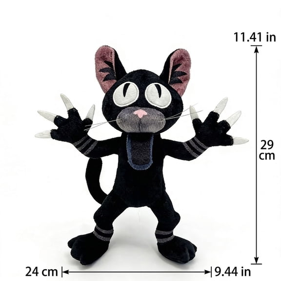 99 Nights In the Forest Game Plush Toy Black Cat Plush 9.8 Inch Gentle & Snuggly Cat Companion Perfect Easter Gifts