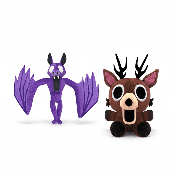 99 Nights In the Forest Plush Toys Deer Plush Toy, 99-Nights Deer Bat Cute & Cuddly Stuffed Toy Winter Plush Lovely Collectible Toy 2PC