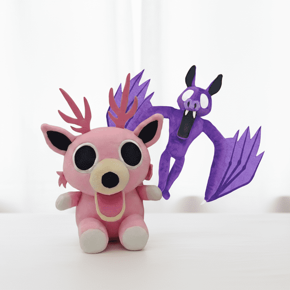 99 Nights In the Forest Plush Toys Deer Plush Toy, 99-Nights Purple Bat Cute & Cuddly Stuffed Toy Winter Plush Lovely Collectible Toy 2PC
