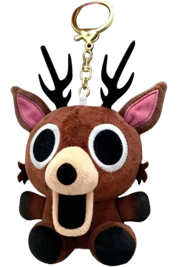 99 Nights in The Forest Deer Plush Keychain Soft Stuffed Animal Doll Plush Toy for Survive Game Fans
