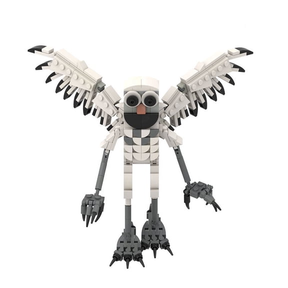 99 Nights in The Forest - Owl Building Blocks Figure, 7.16 Inch Game-Inspired Animal Collectible, Creative Desktop Decor