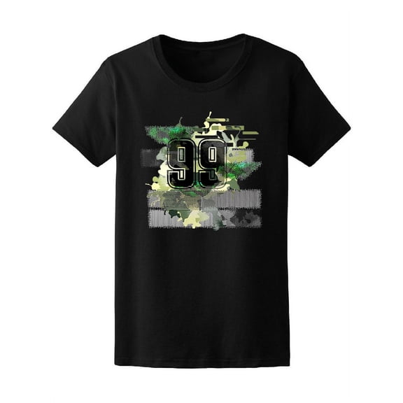 99 Number Army Camouflage Tee Women's -Image by Shutterstock