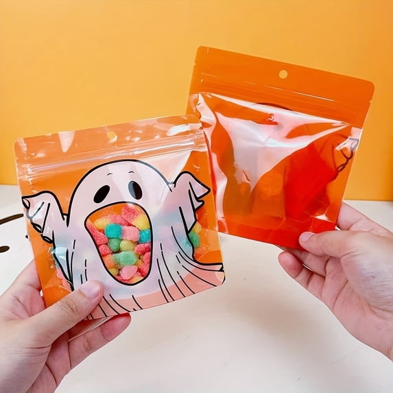 99-Piece Halloween Gift Set - Includes Cookie Bags, Sealed Pouches, Pumpkin Treat Bags, Gift Wrap & Party Essentials