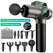 99 Speed Massage Gun, Deep Tissue Percussive Back Massager Device for Pain Relief, Muscle Massager with 10 Replacement Attachments for Massagers for Neck and Back