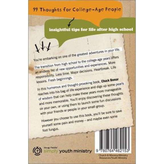 Pre-Owned 99 Thoughts for College-Age People: Insightful Tips for Life After High School (Paperback) 0764462156 9780764462153