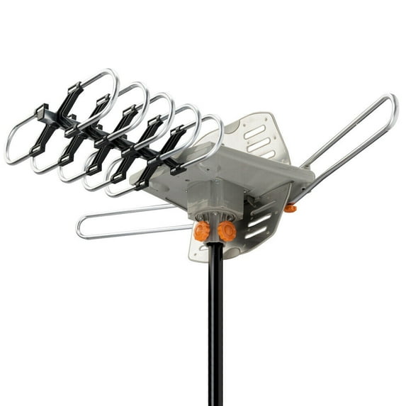 990 Mile Outdoor TV Antenna Motorized Amplified V/UHF HDTV 1080P 4K 360° Rotate