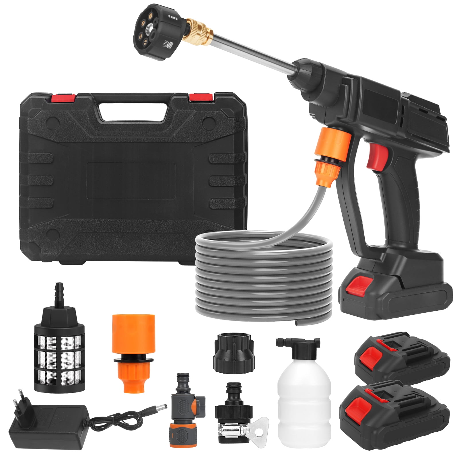 990 PSI Cordless Pressure Washer  ,Portable Handheld Power Washer ,  6-in-1 Swivel Nozzle, 16.4FT Hose,for Car Yard Fence Wall Cleaning and Garden Irrigation