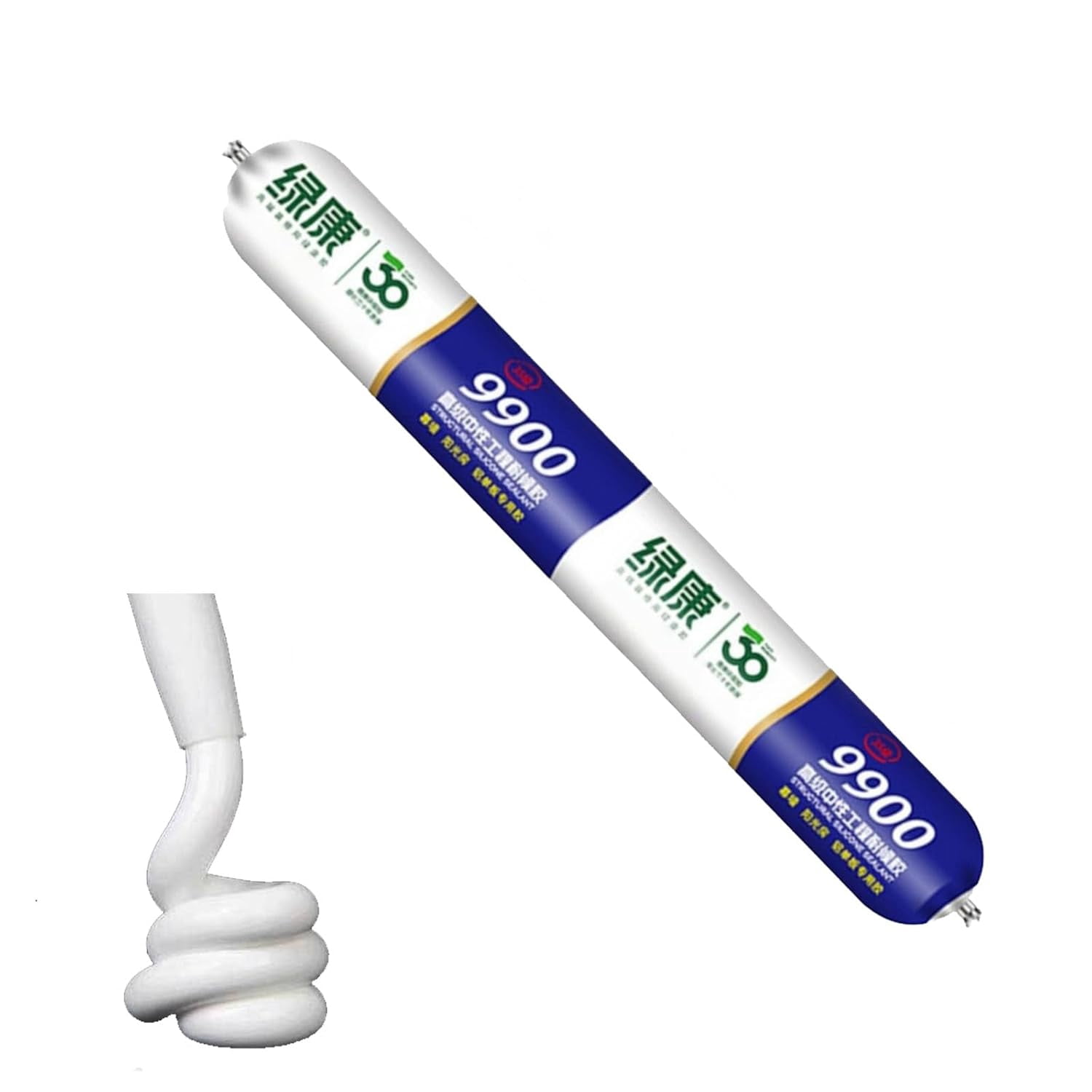 9900 Sealant Waterproof, Outdoor Waterproof Silicon/Silicone Sealant Heat Resistant, Permanent Solution for Roof & Wall Cracks, Water Proof Exterior Sealants Tear and Stretch Resistance (White*1)