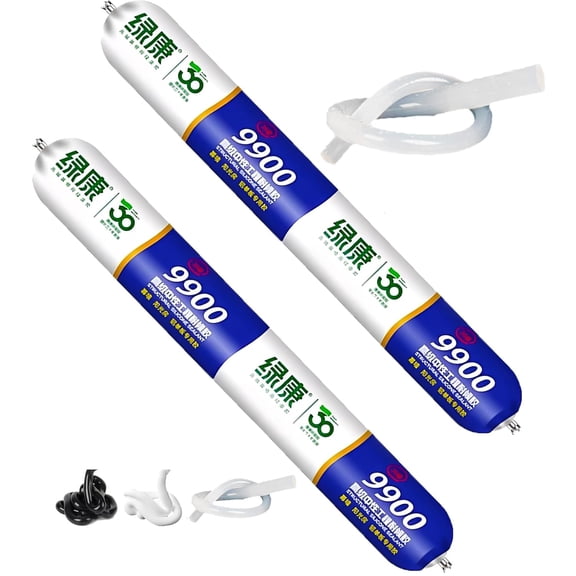 9900 Sealant Waterproof, Silicon Waterproof Sealant, Permanent Solution for Roof & Wall Cracks, Outdoor Water Proof Exterior Sealants Heat Resistant, Tear and Stretch Resistance (Transparent,2Pcs)
