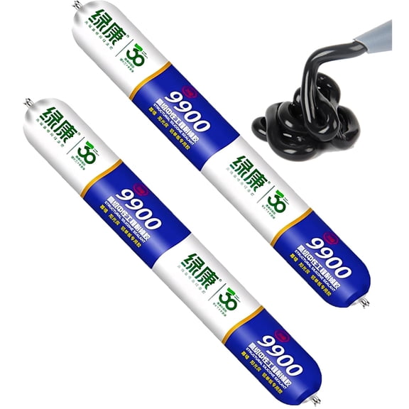 9900 Sealant Waterproof, Silicon Waterproof Sealant, Permanent Solution for Roof & Wall Cracks, Outdoor Water Proof Exterior Sealants Heat Resistant, Tear and Stretch Resistance (Black,2Pcs)