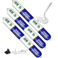thumbnail image 1 of 9900 Silicone Waterproof Sealant, Multipurpose Exterior Caulk for Roof Gutter Window, High Stretch Weatherproof Adhesive (White,3Pcs), 1 of 8