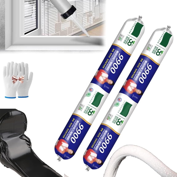 9900 Waterproof Sealant, Outdoor Silicone Caulk for Roof & Wall Cracks, Permanent Flexible Leak Repair for Exteriors, All Weather Resistance