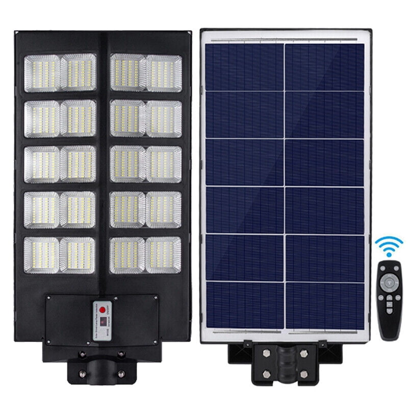 99000000000LM 1000W Lampara Solar Luces De Calle LED Sensor Para Patio Jardin US