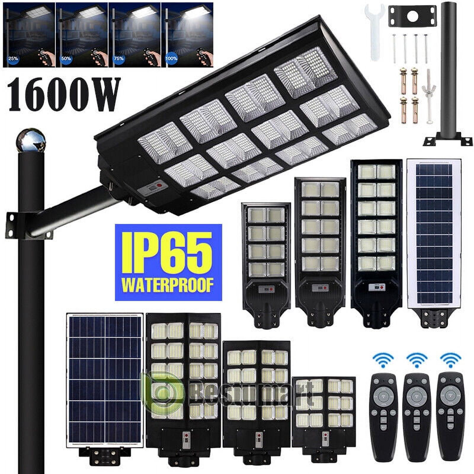 990000000LM 1600W Luz LED Lampara Solar Para Patio Exterior Jardin De Calle+POLE