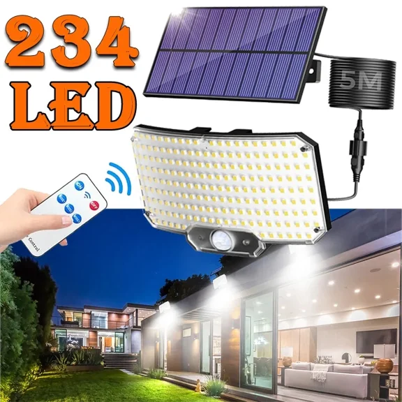 99000Lm 234 Led Solar Lights Outdoor Waterproof Motion Sensor Security Wall Lamp